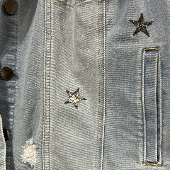 Lane Bryant jean jacket with classy bling - size Plus 26 - Picture 5 of 8